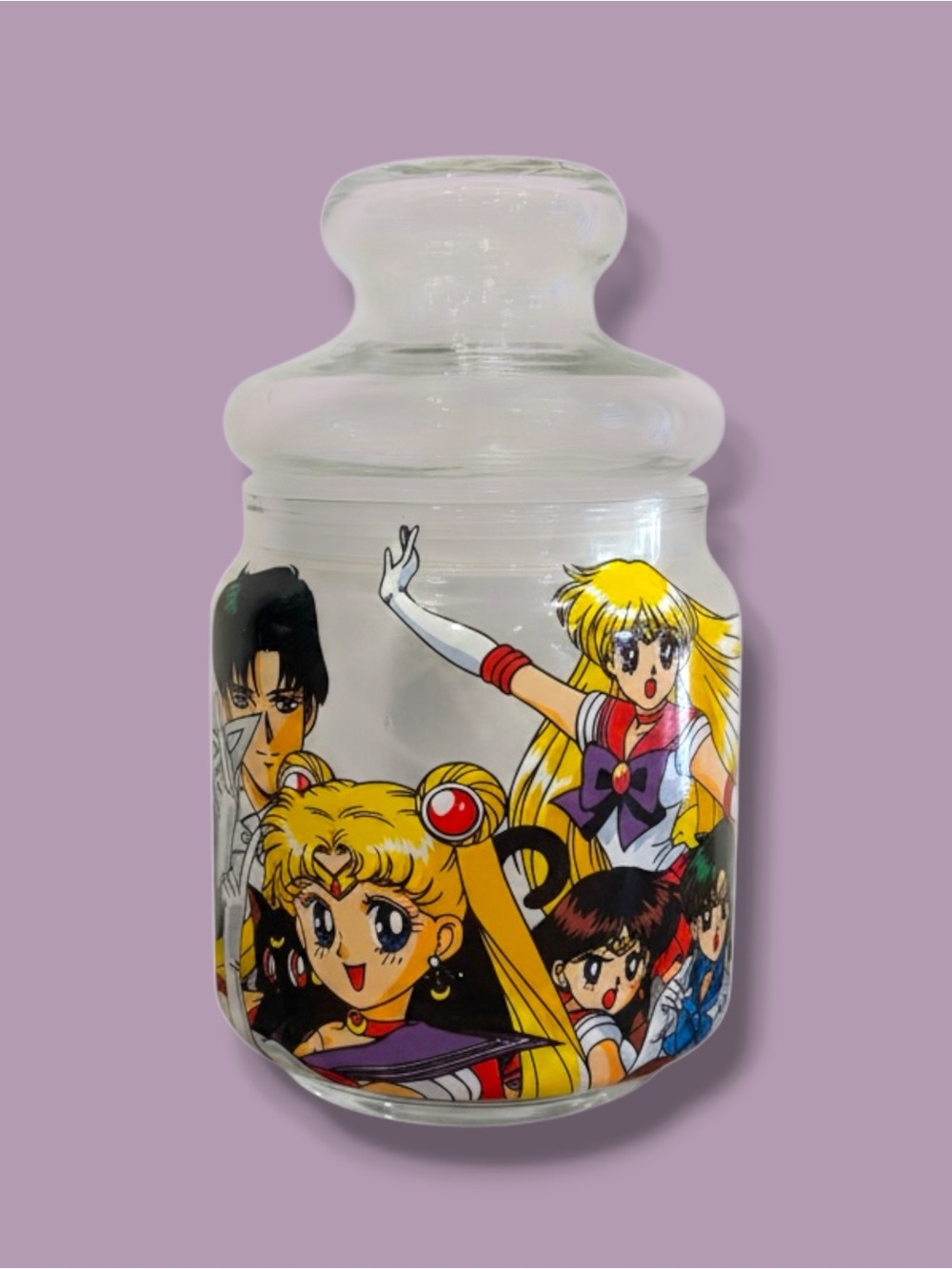 Vintage Sailor Moon Lidded Glass Candy Jar